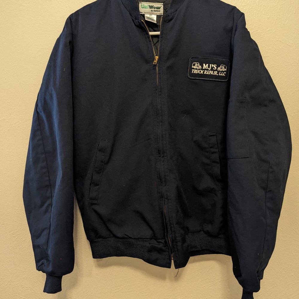 Retro Mechanics Work Jacket Jacket with Trucker Patch